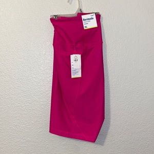 Hot Pink High Rise Bermuda Shorts